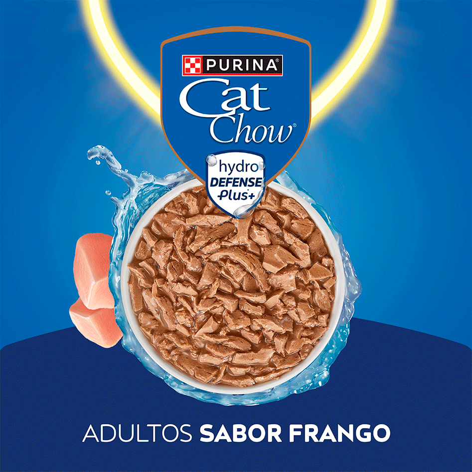 Ração Úmida Nestlé Purina Cat Chow Sachê Adultos Frango ao Molho - 85 g