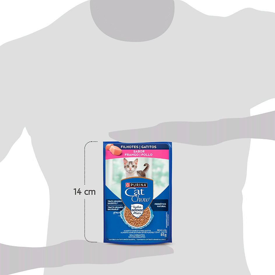 Ração Úmida Nestlé Purina Cat Chow Sachê Filhotes Frango ao Molho - 85 g