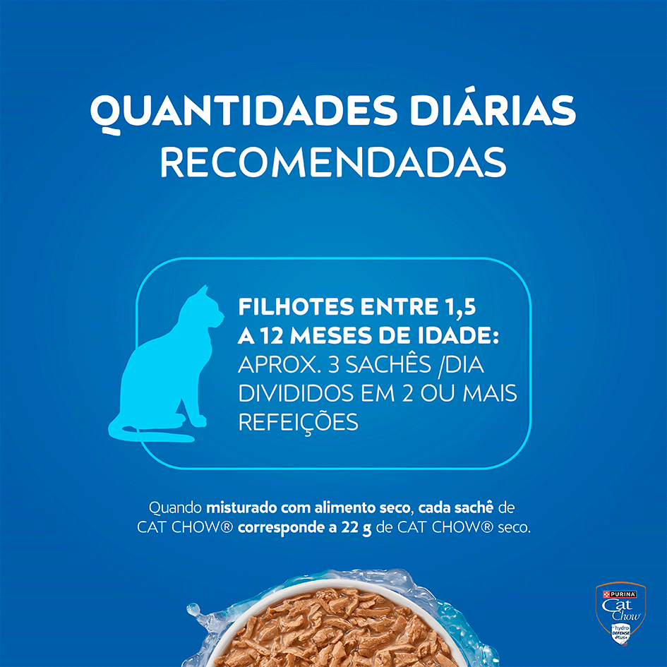 Ração Úmida Nestlé Purina Cat Chow Sachê Filhotes Frango ao Molho - 85 g