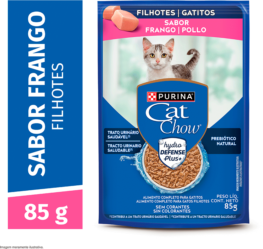 Ração Úmida Nestlé Purina Cat Chow Sachê Filhotes Frango ao Molho - 85 g