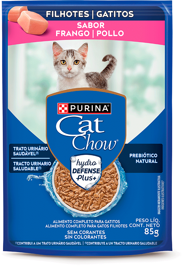 Ração Úmida Nestlé Purina Cat Chow Sachê Filhotes Frango ao Molho - 85 g