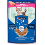 Ração Úmida Nestlé Purina Cat Chow Sachê Filhotes Frango ao Molho - 85 g