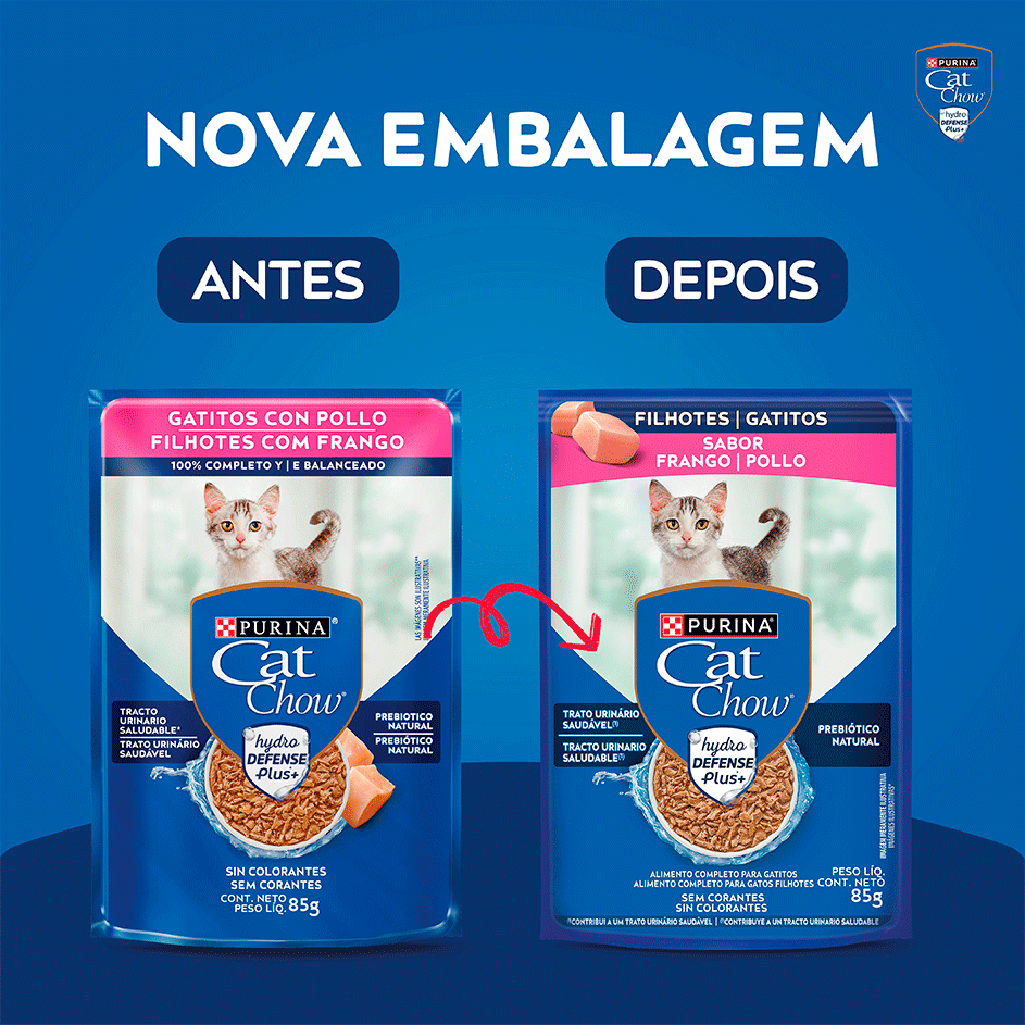 Ração Úmida Nestlé Purina Cat Chow Sachê Filhotes Frango ao Molho - 85 g
