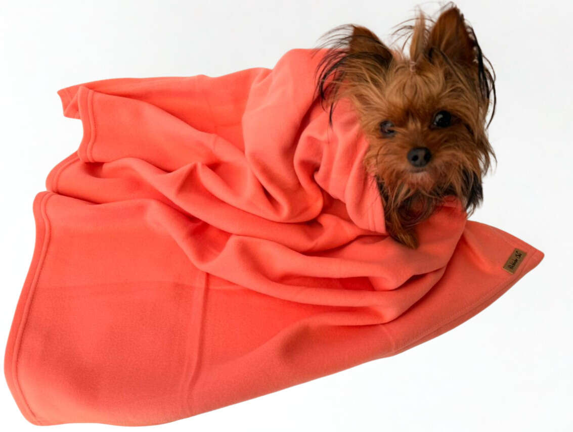 Cobertor Bichinho Chic Basic Laranja para Cães e Gatos - Tam. M