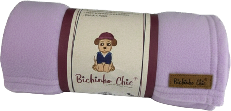 Cobertor Bichinho Chic Basic Lilás para Cães e Gatos - Tam. M