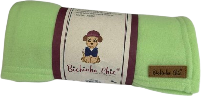 Cobertor Bichinho Chic Basic Verde para Cães e Gatos - Tam. M