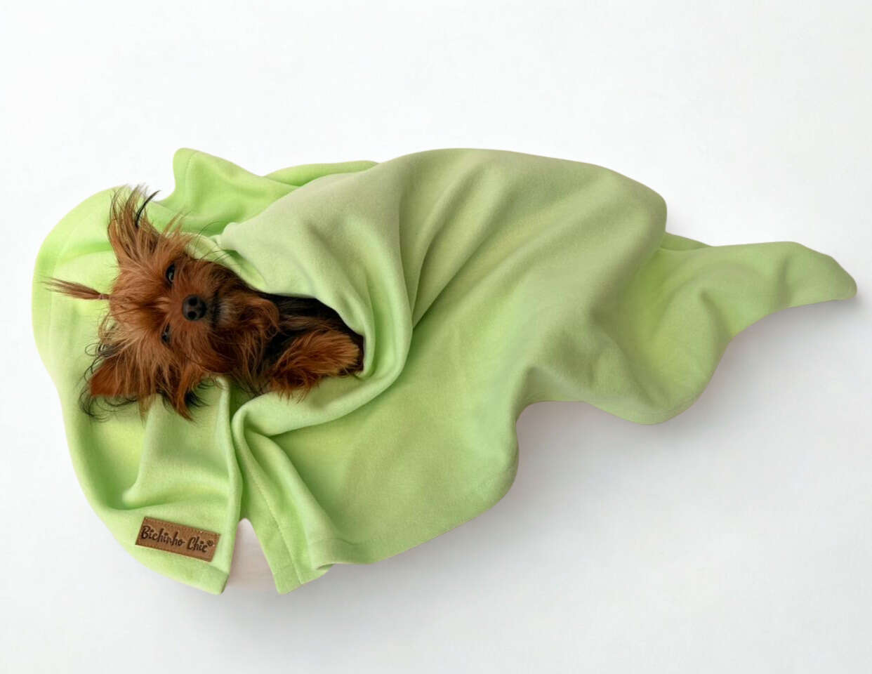 Cobertor Bichinho Chic Basic Verde para Cães e Gatos - Tam. M