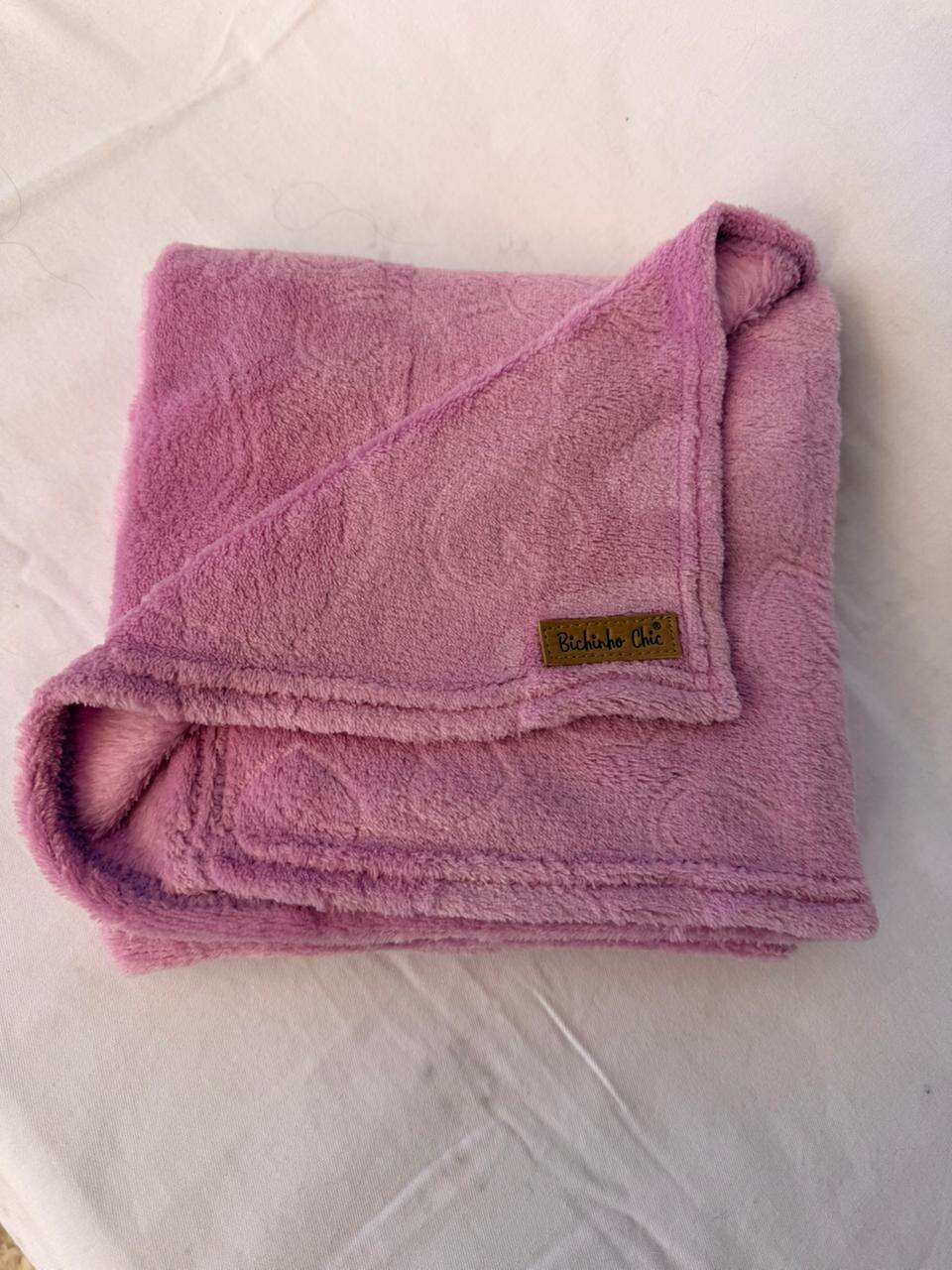 Cobertor Bichinho Chic Soninho Rosa Escuro para Cães e Gatos - Tam. M