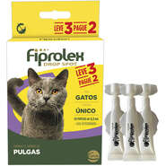 Antipulgas Fiprolex Drop Spot 50 mg para Gatos - 3 Pipetas