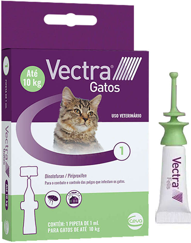 Antipulgas Ceva Vectra para Gatos até 10Kg - 1 Pipeta