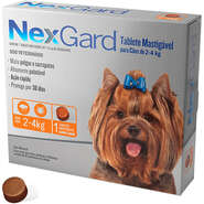 Antipulgas e Carrapatos NexGard 11,3 mg para Cães de 2 a 4Kg - 1 Comprimido