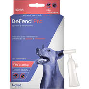 Antipulgas e Carrapatos Biovet Defend Pro para Cães de 10 a 20Kg - 1 Pipeta