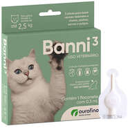 Antipulgas Banni 3 40 mg para Gatos até 2,5Kg - 1 Pipeta