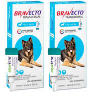 Antipulgas e Carrapatos Bravecto Transdermal 1000 mg para Cães de 20 a 40Kg - 2 Caixas (2 Pipetas)