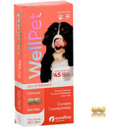 Antipulgas e Carrapatos WellPet 560 mg para Cães de 40,1 a 56Kg - 1 Comprimido