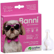 Antipulgas Banni 83,75 mg para Cães de 5,1 a 10Kg - 1 Pipeta