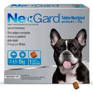 Antipulgas e Carrapatos NexGard 28,3 mg para Cães de 4,1 a 10Kg - 1 Comprimido