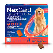 Antipulgas e Carrapatos NexGard Spectra 150 mg para Cães de 30,1 a 60Kg - 1 Comprimido