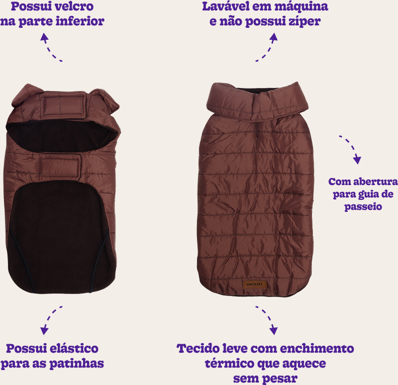 Jaqueta Meau Puffer Marrom - Tam. 04