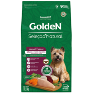 Ração Seca GoldeN Seleção Natural Frango e Arroz para Cães Sênior de Porte Pequeno - 10,1Kg