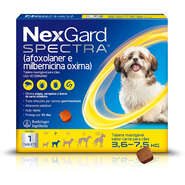 Antipulgas e Carrapatos NexGard Spectra 18,75 mg para Cães de 3,6 a 7,5Kg - 1 Comprimido