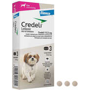 Antipulgas e Carrapatos Credeli 112,5 mg para Cães de 2,5 a 5,5Kg - 3 Comprimidos