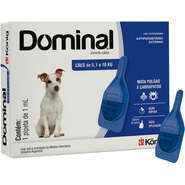 Antiparasitário Externo König Dominal 1 mL para Cães de 5,1 a 10Kg - 1 Pipeta