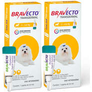 Antipulgas e Carrapatos Bravecto Transdermal 112,5 mg para Cães de 2 a 4,5Kg - 2 Caixas (2 Pipetas)