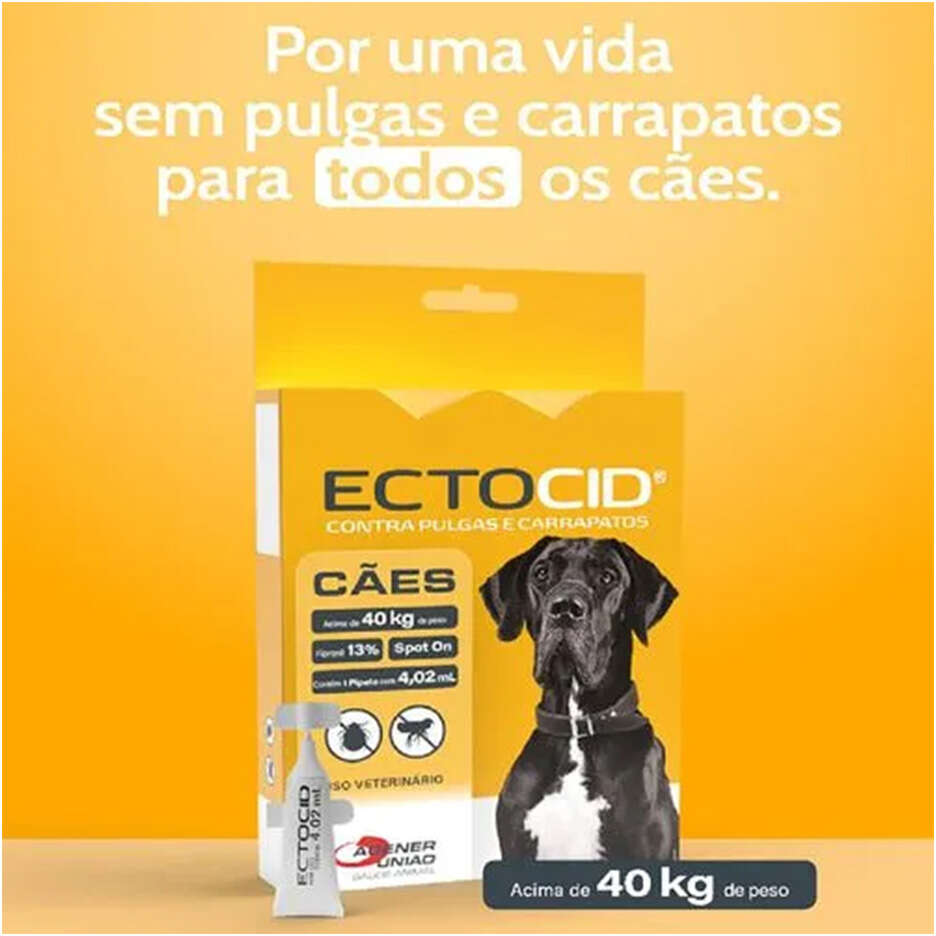 Antipulgas Agener Ectocid para Cães acima de 40Kg - 1 Pipeta