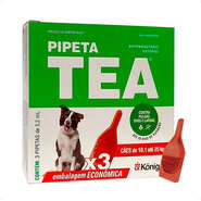 Antiparasitário Externo TEA Pipeta 10,1 a 25Kg 3,2 mL para Cães - 3 Pipetas