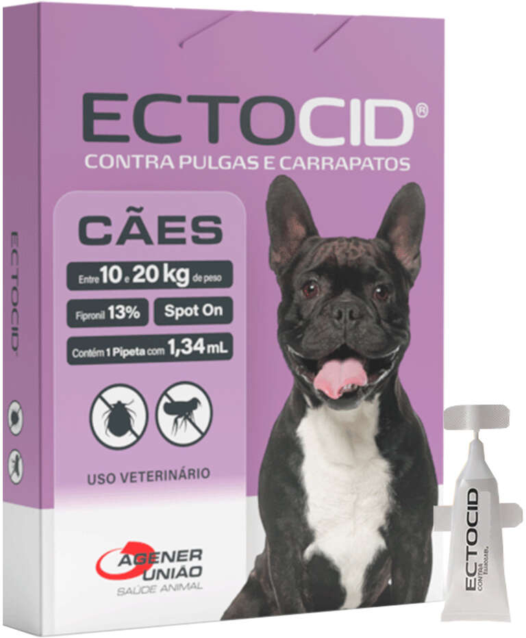Antipulgas Agener Ectocid para Cães de 10 a 20Kg - 1 Pipeta