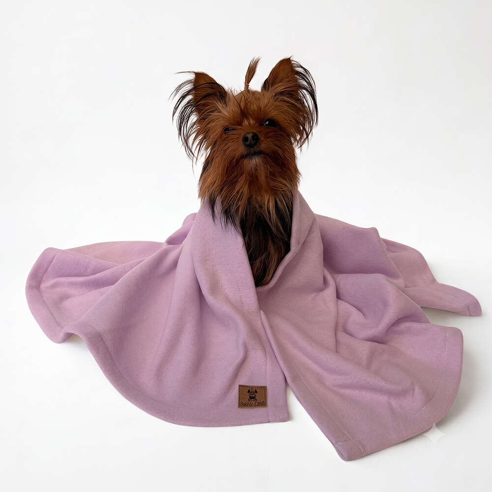 Cobertor Bichinho Chic Basic Lilás para Cães e Gatos - Tam. M