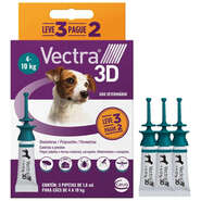 Antipulgas e Carrapatos Vectra 3D 87,12 mg para Cães de 4 a 10Kg - 3 Pipetas