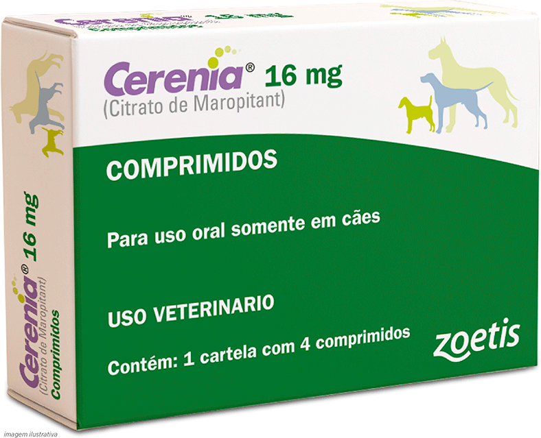 Antiemético Zoetis Cerenia 16 mg para Cães - 4 Comprimidos