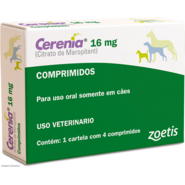 Antiemético Zoetis Cerenia 16 mg para Cães - 4 Comprimidos