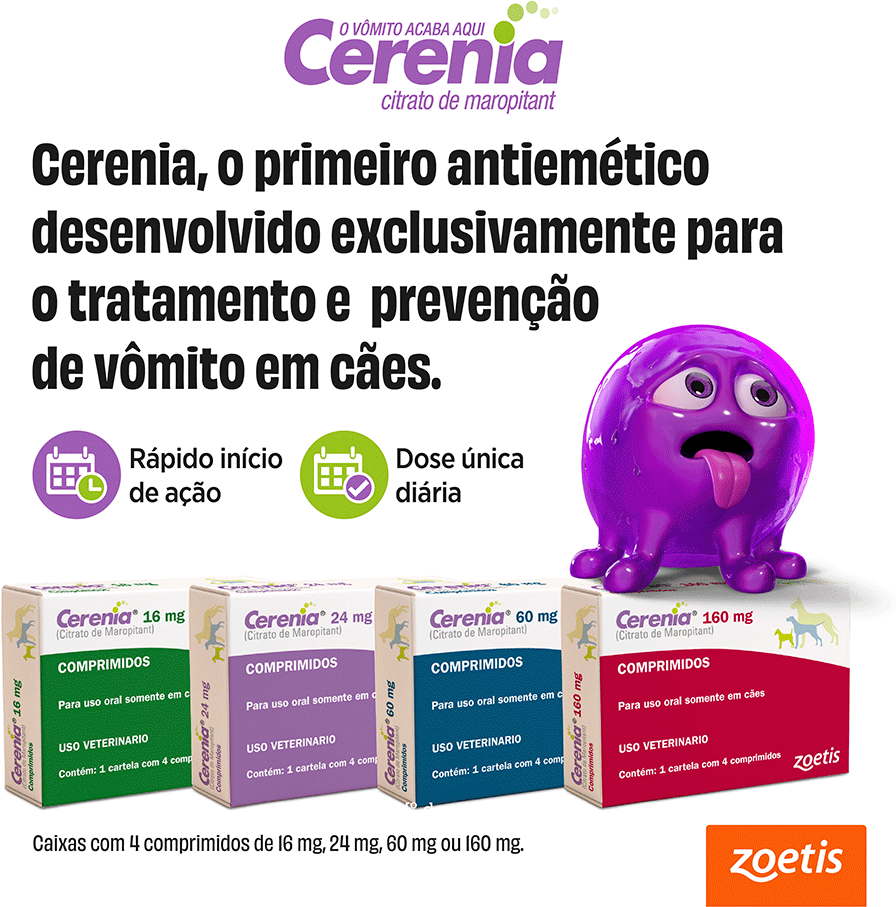 Antiemético Zoetis Cerenia 16 mg para Cães - 4 Comprimidos