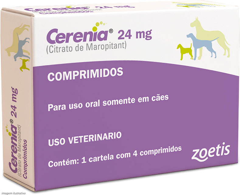 Antiemético Zoetis Cerenia 24 mg para Cães - 4 Comprimidos