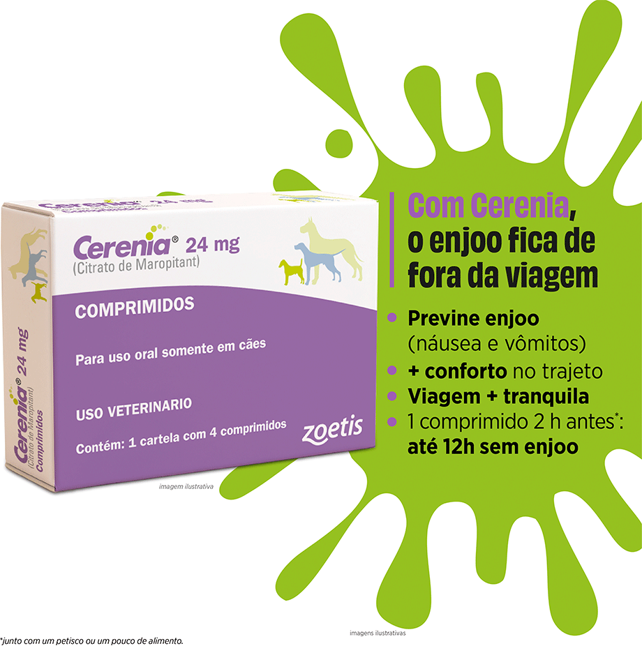 Antiemético Zoetis Cerenia 24 mg para Cães - 4 Comprimidos