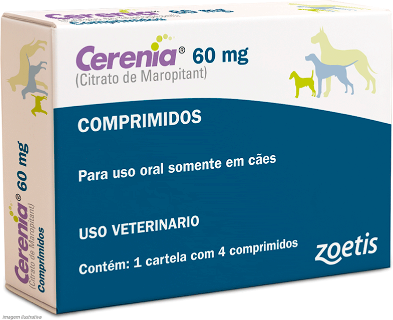 Antiemético Zoetis Cerenia 60 mg para Cães - 4 Comprimidos