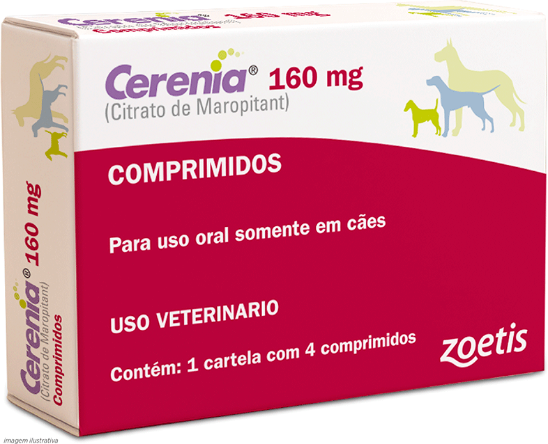 Antiemético Zoetis Cerenia 160 mg para Cães - 4 Comprimidos