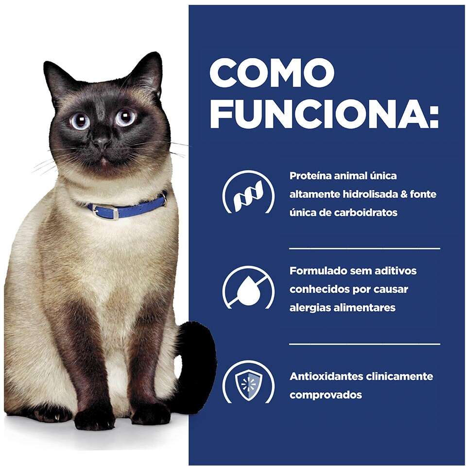 Ração Úmida Hill's Prescription Diet z/d Alergia Alimentares a Pele para Gatos Adultos - 156 g