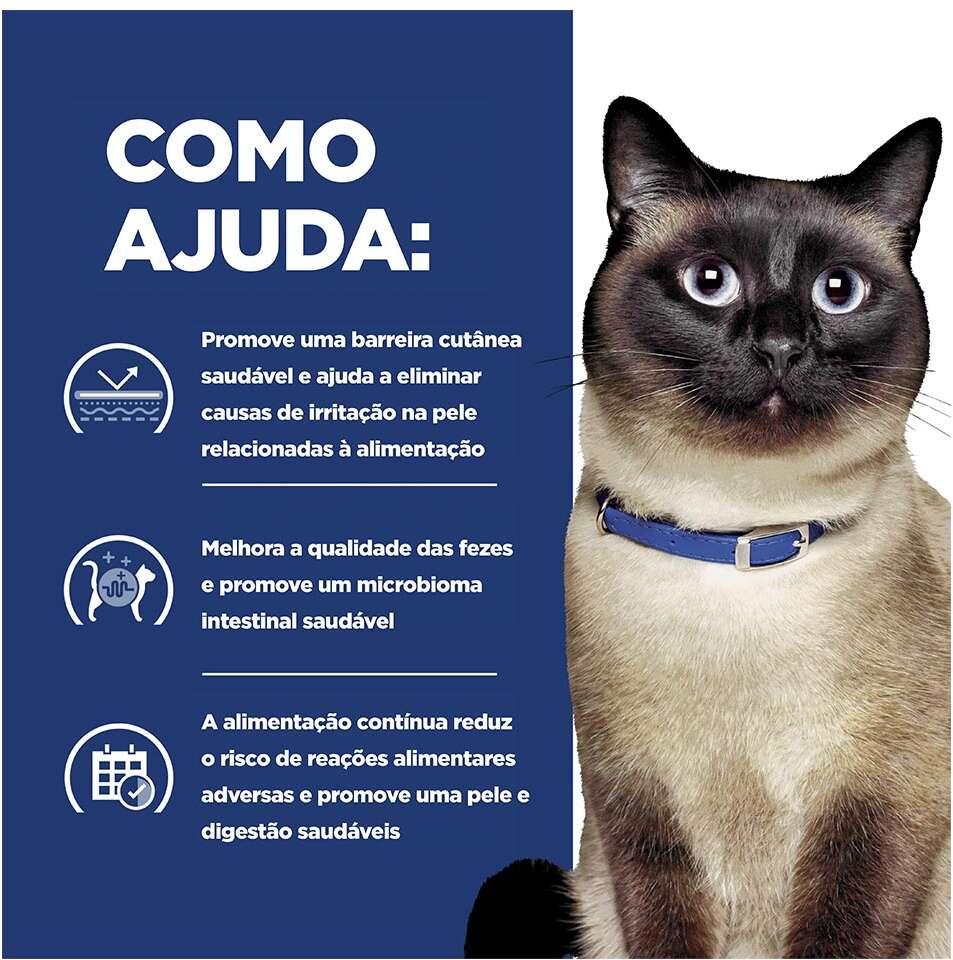 Ração Úmida Hill's Prescription Diet z/d Alergia Alimentares a Pele para Gatos Adultos - 156 g
