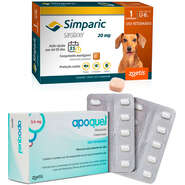 Kit Zoetis Antipulgas Simparic 20 mg e Apoquel Dermatológico 3,6 mg - KIT