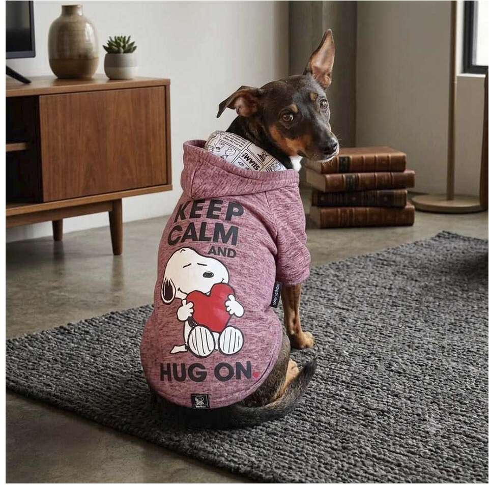Moletom Zooz Pets Keep Calm Hug On Vinho - Tam. G