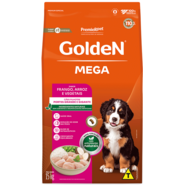 Ração Seca Golden Mega Cães Filhotes Raças Grandes Frango, Arroz e Vegetais - 15Kg