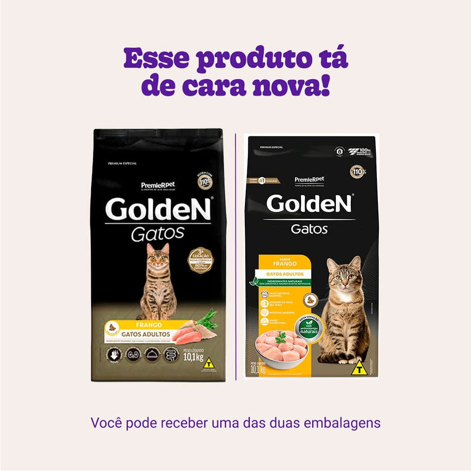Ração Seca PremieR Pet Golden Gatos Adultos Frango - 10,1Kg