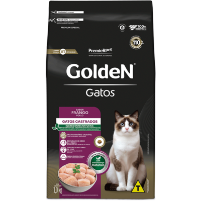 Ração Seca Golden Gatos Adultos Castrados Frango