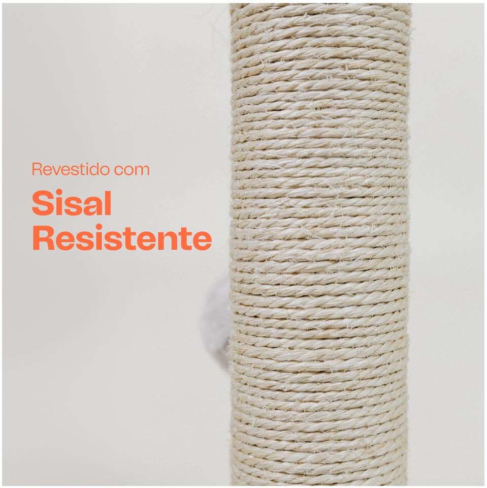 Refil Brinquedo Arranhador Meau Poste de Sisal para Gatos - Tam. Único