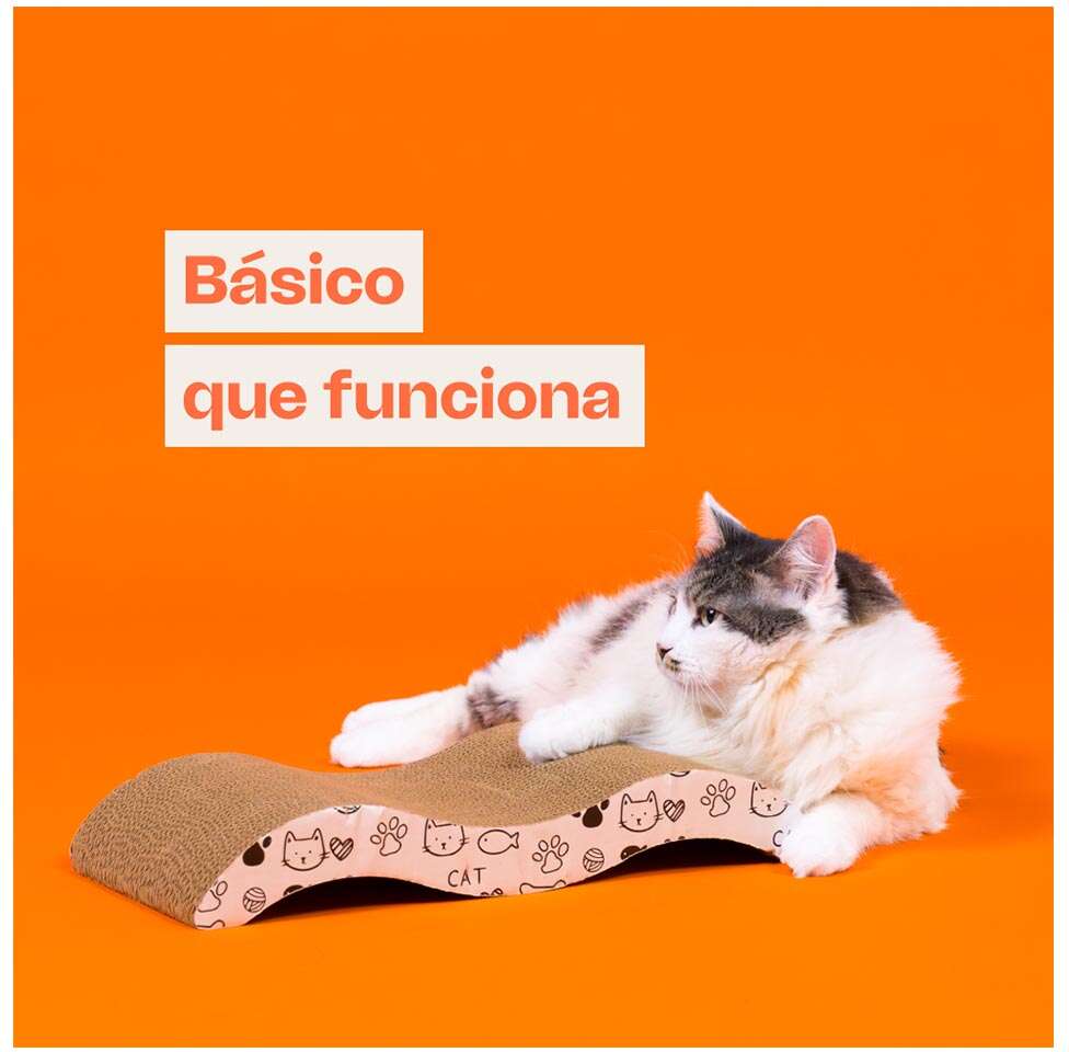 Brinquedo Arranhador Meau Ondulado de Papelão para Gatos - Tam. Único