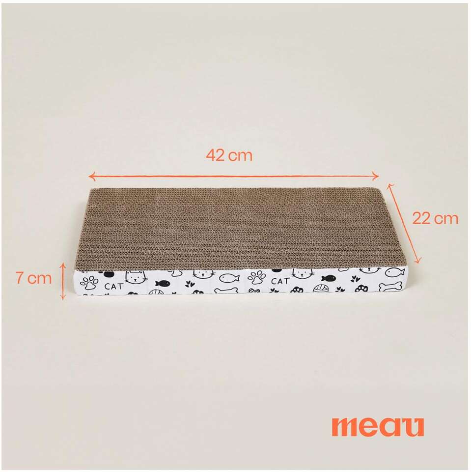 Brinquedo Arranhador Meau Retangular de Papelão para Gatos - Tam. Único